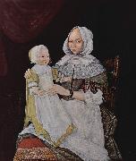 unknow artist Elisabeth Freake und ihrer Tochter Mary Sweden oil painting artist